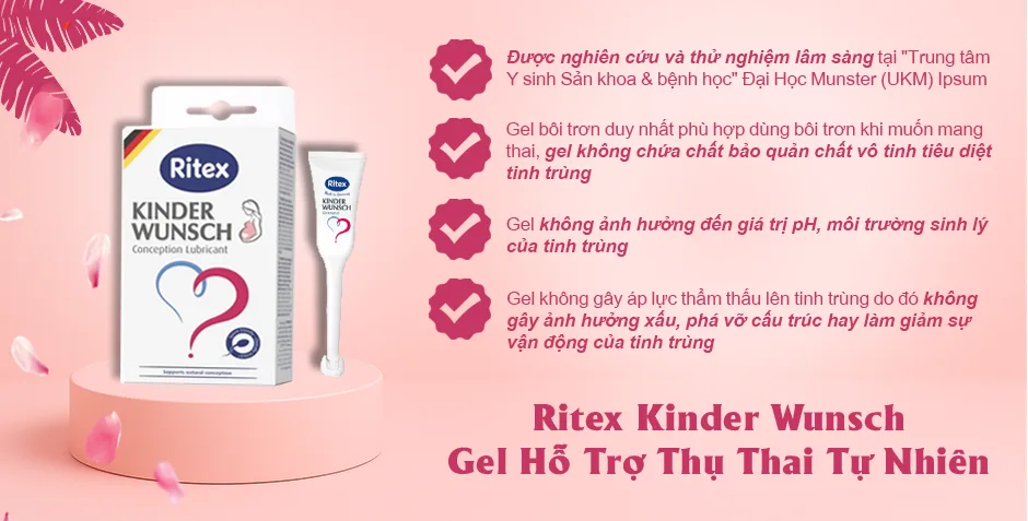Lý do nên chọn gel hỗ trợ sinh sản Đức: Ritex Kinder Wunsch