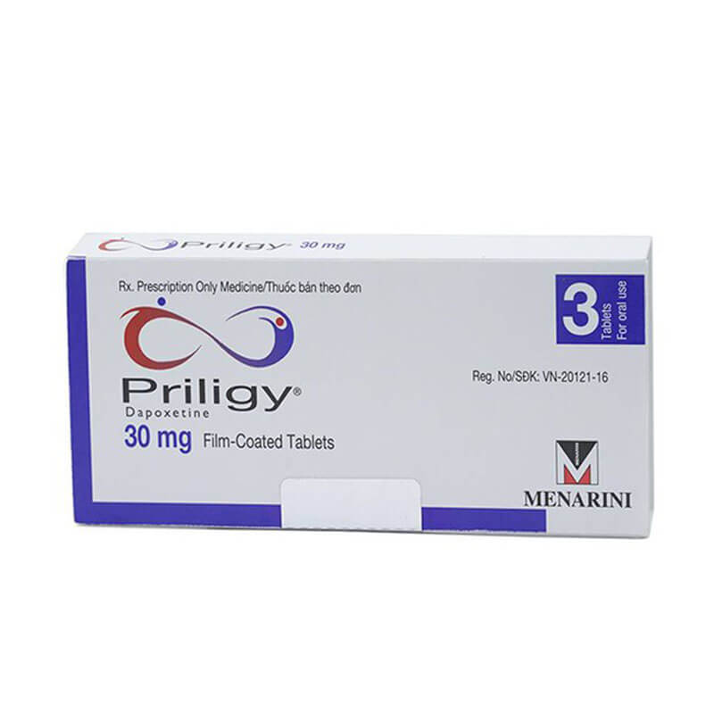 Thuốc Priligy (Dapoxetin) 30 Mg - Hộp 1 Vỉ x 3 Viên