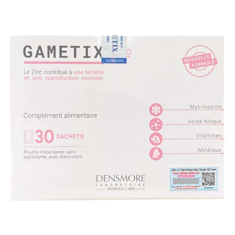 Gametix F Densmore Pháp - Bổ sung dưỡng chất, hỗ trợ mang thai tự nhiên, IUI, IVF