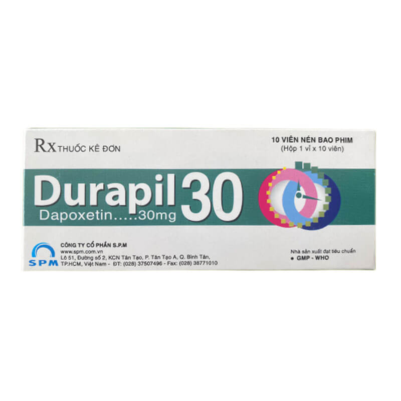 Thuốc Durapil 30 (Dapoxetin 30mg) 10 Viên - Điều Trị Xuất Tinh Sớm