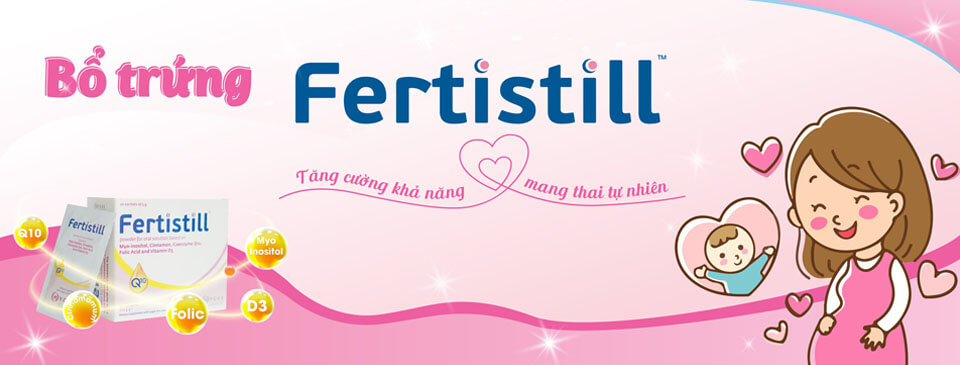Bổ trứng Fertistill được nhập khẩu theo đường chính ngạch từ Italy giúp bổ sung Myo-inositol, Coenzym Q10, Acid folic, vitamin D3 và chiết xuất vỏ quế cho phụ nữ chuẩn bị mang thai, các cặp vợ chồng mong muốn sinh con