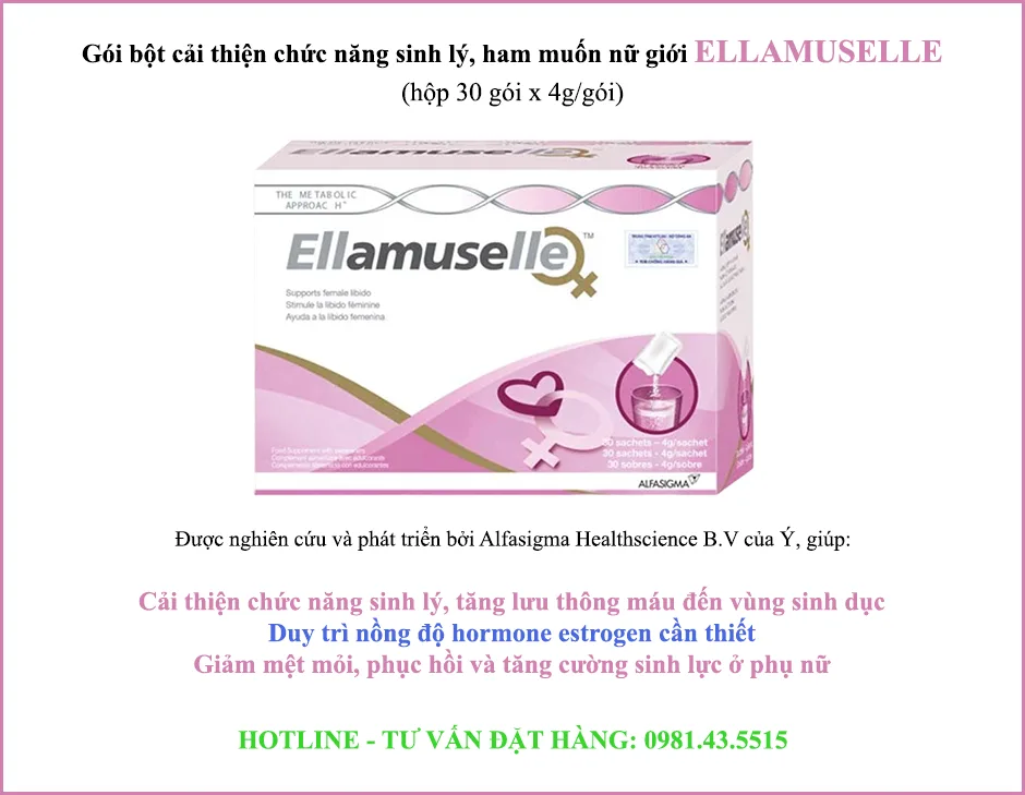 Công dụng Ellamuselle của tập đoàn Alfasigma Healthscience B.V Ý