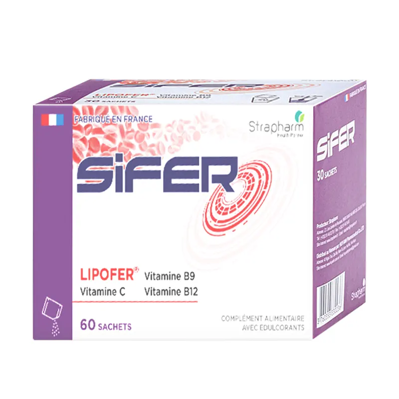 Sắt Sifer | Bổ Sung Sắt Sinh Học & Vitamin, Cải Thiện Tình Trạng Thiếu Máu Do Thiếu Sắt (60 Gói)