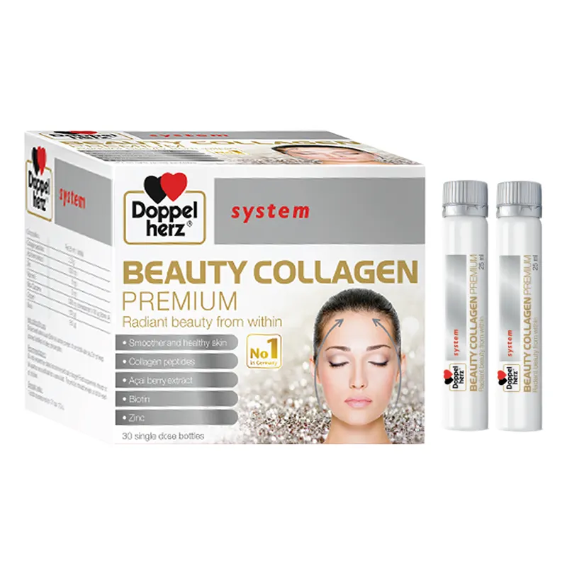 Beauty Collagen Premium, bổ sung Collagen cùng các dưỡng chất bảo vệ da, Doppelherz, 30 ống