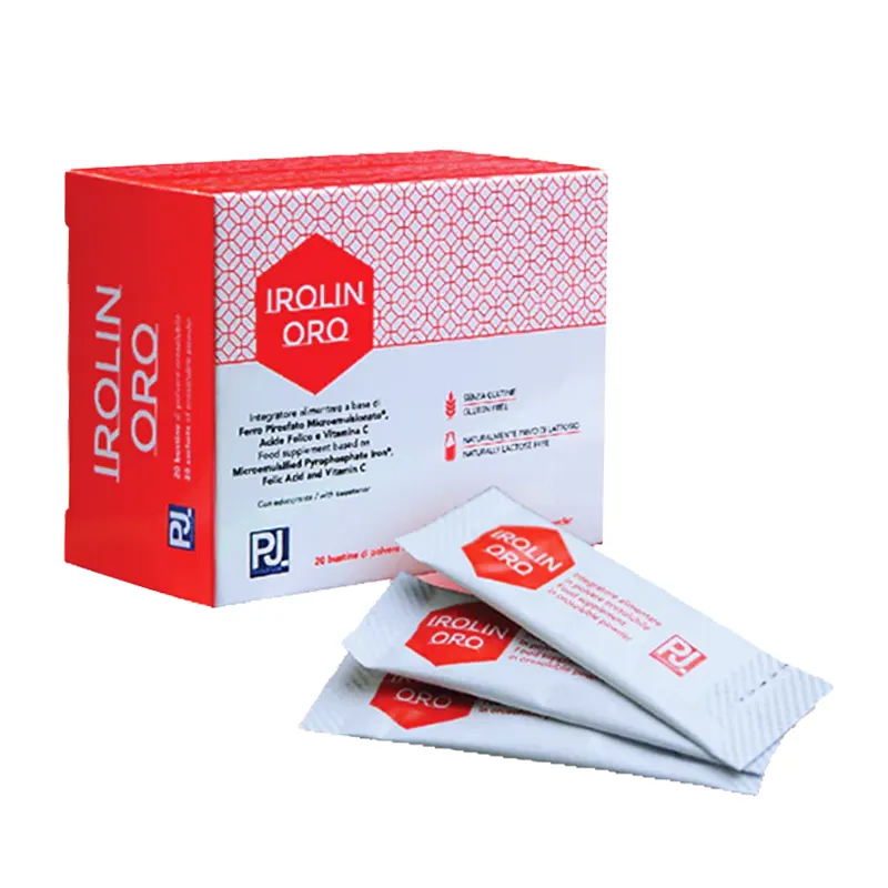 Bột sắt Irolin Oro - Bổ Sung Sắt Sinh Học Và Vitamin C, Acid Folic (Hộp 20 Gói)