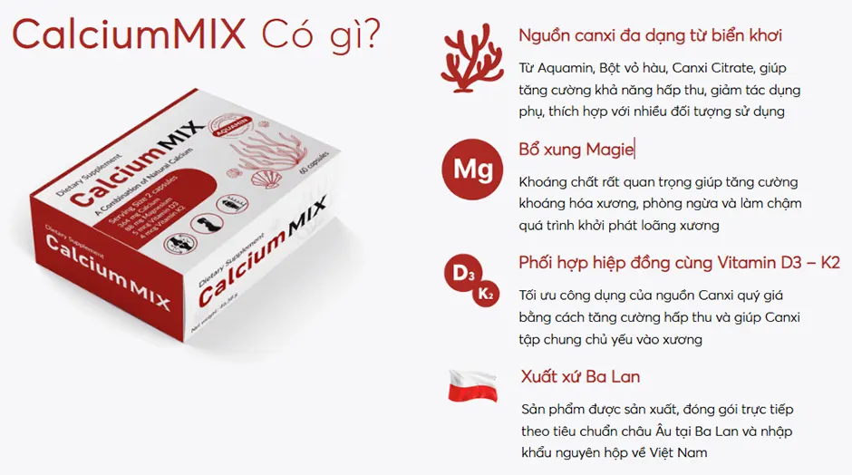 Thành phần Calcium MIX