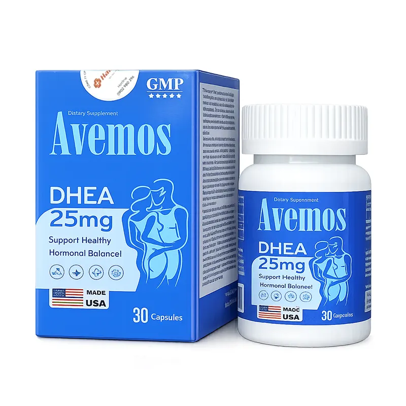 Thực phẩm bảo vệ sức khỏe AVEMOS DHEA 25mg (hộp 30 viên nang cứng)